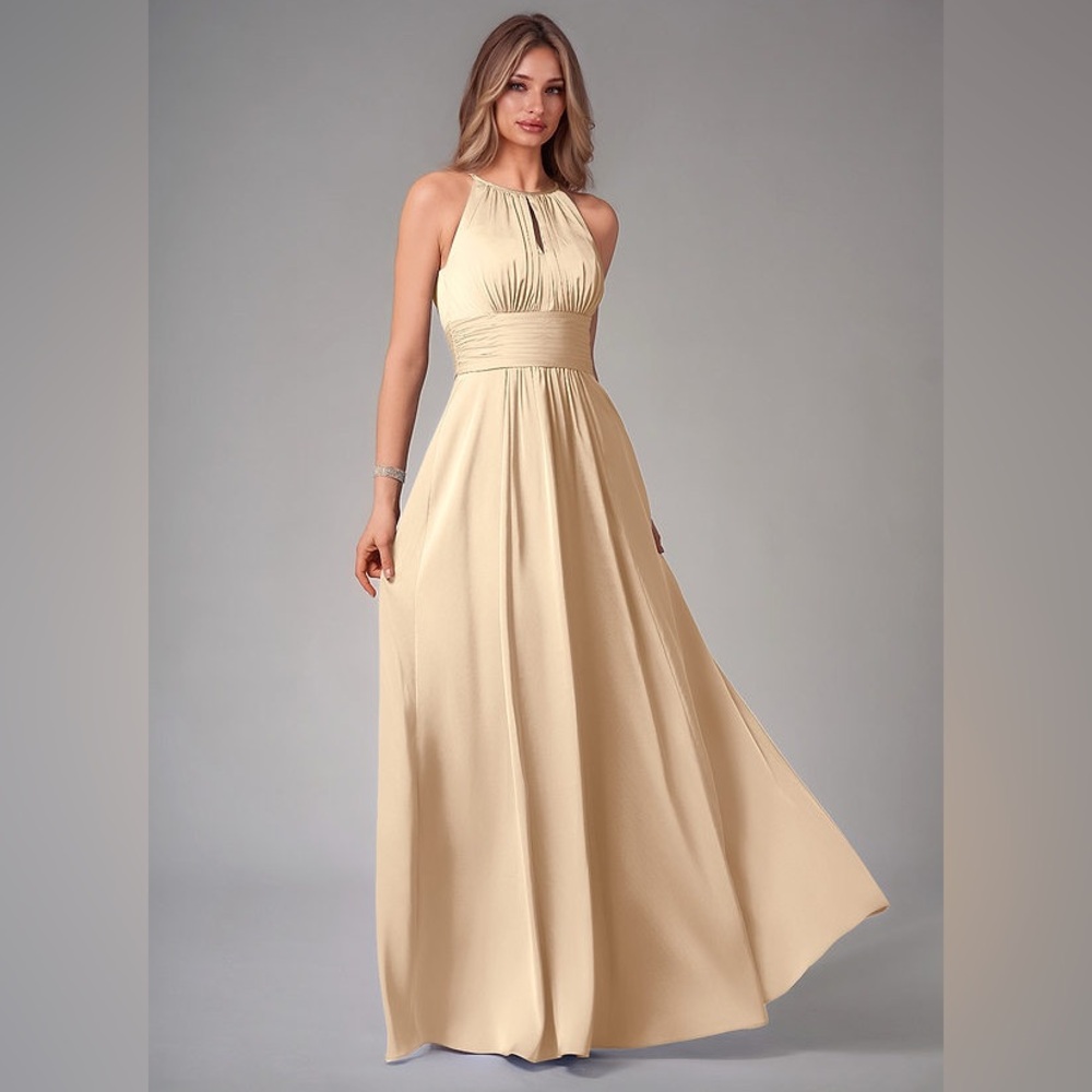 Azazie Bonnie Dress Champagne